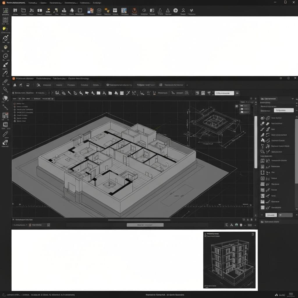 Interfaz del software BIM arquitectónico ARCHLine.XP